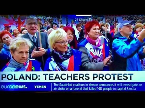 Protest polskich nauczycieli w światowych mediach Protest polskich nauczycieli w światowych mediach