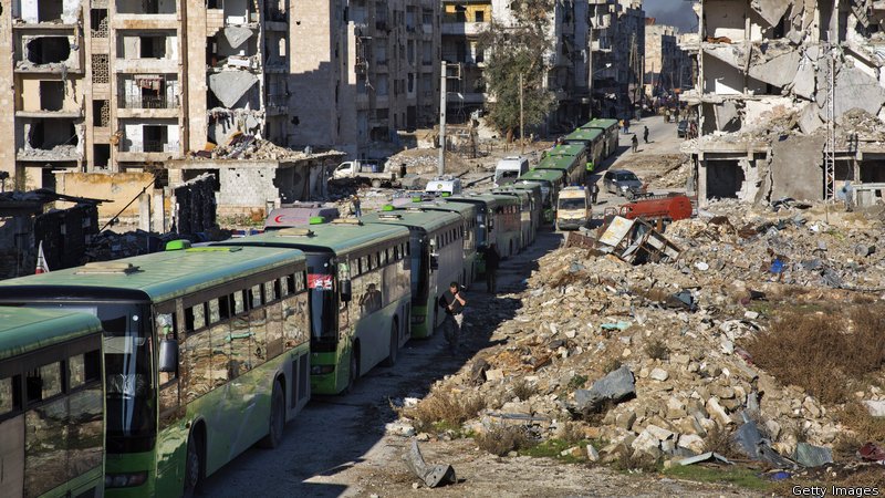 Ewakuacja cywilów i rebeliantów z Aleppo Ewakuacja cywilów i rebeliantów z Aleppo