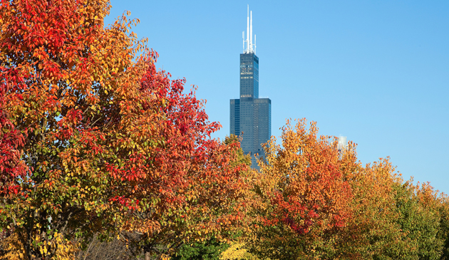Do Chicago zbliża się chłodny front atmosferyczny Do Chicago zbliża się chłodny front atmosferyczny