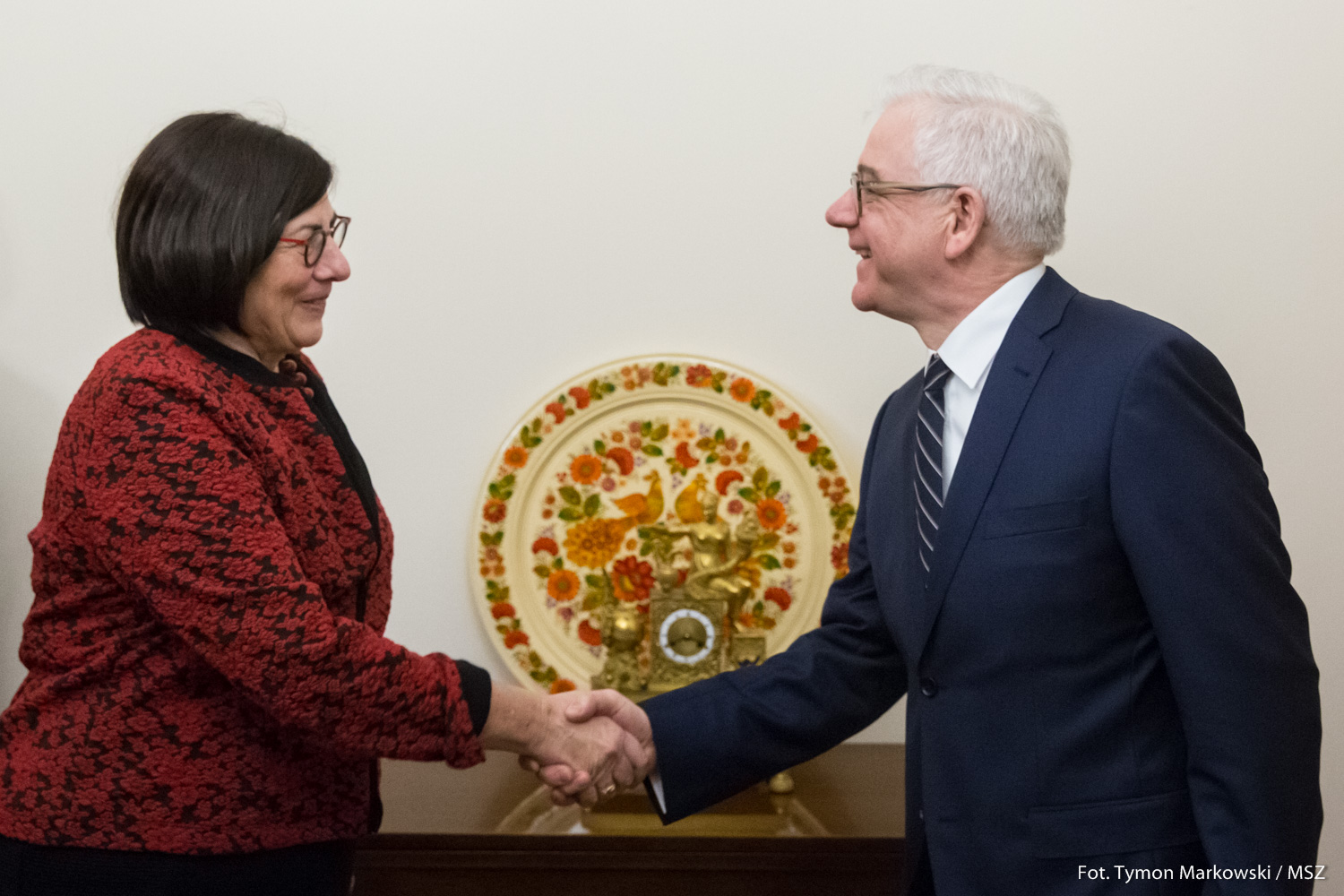 Minister spraw zagranicznych Jacek Czaputowicz przyjął ambasador Izraela Annę Azari Minister spraw zagranicznych Jacek Czaputowicz przyjął ambasador Izraela Annę Azari