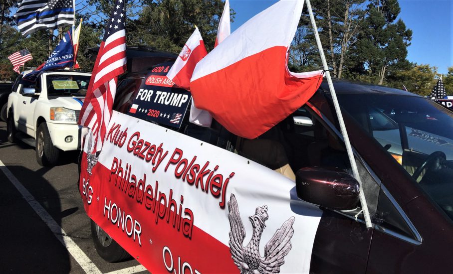 Polacy w sobotniej manifestacji popierającej reelekcję Donalda Trumpa Polacy w sobotniej manifestacji popierającej reelekcję Donalda Trumpa