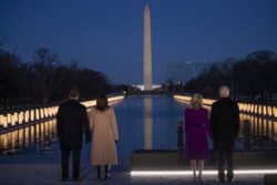 President-elect Joe Biden participates in a COVID memorial event at the Lincoln Memorial