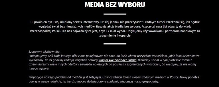 „DGP”: Rząd ugnie się pod naciskiem protestujących mediów