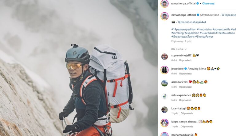 Nepalczyk Nima Rinji Sherpa bliski zdobycia wszystkich 14 ośmiotysięczników. Ma tylko 18 lat!