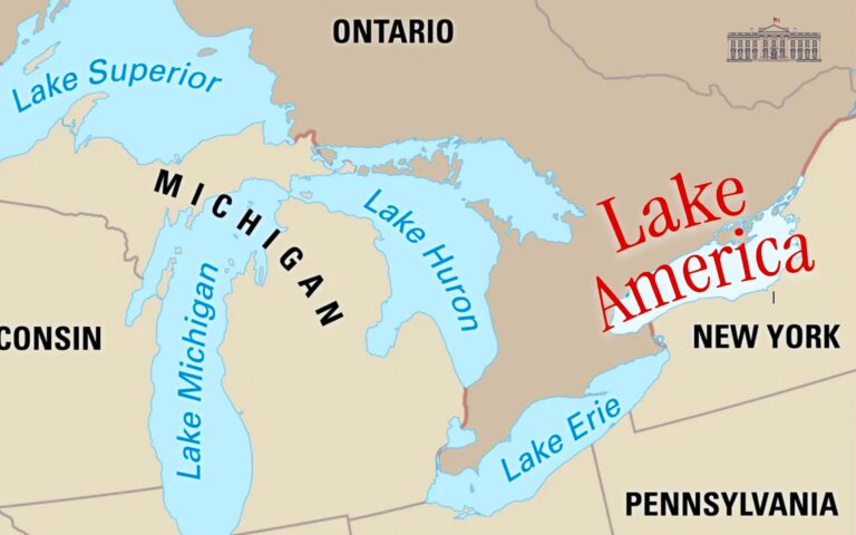 Donald Trump zmienił nazwę jeziora Ontario na jezioro America