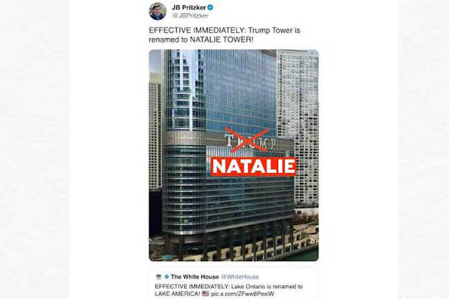 Nie Trump Tower, ale Natalie Tower. Gubernator Illinois zmienia nazwę wieżowca prezydenta w Chicago